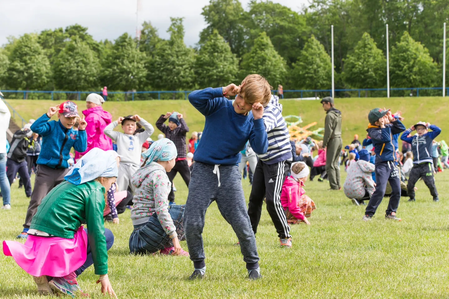 Tantsupeoproovid Tallinnas Kalevi staadionil.