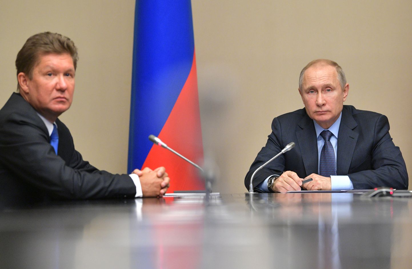 Gazpromi juht Aleksei Miller ja Venemaa president Vladimir Putin.