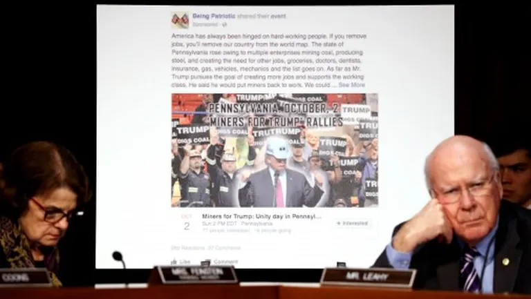 Krievijas troļļu fermas sponsorētais "Facebook" saturs. Vašingtona, 31.oktobris, 2017