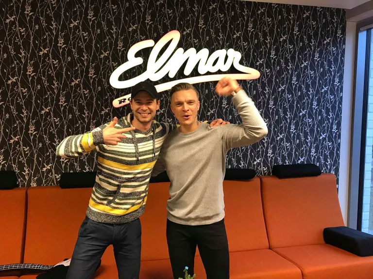 Henri Laumets ja Tanel Padar raadio Elmar stuudios