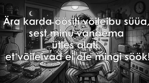 Ära karda öösiti võileibu süüa!