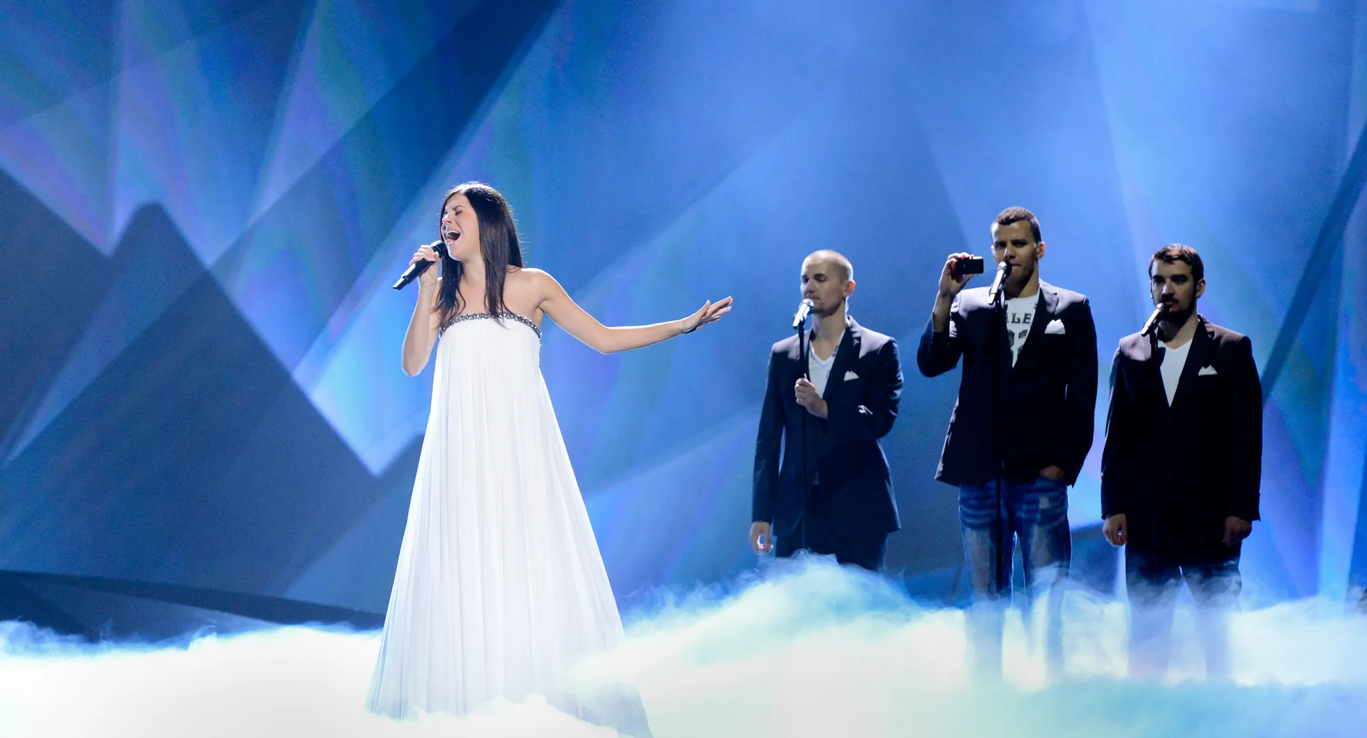 Birgit Õigemeel 2013. aasta Eurovisiooni finaali proovis.