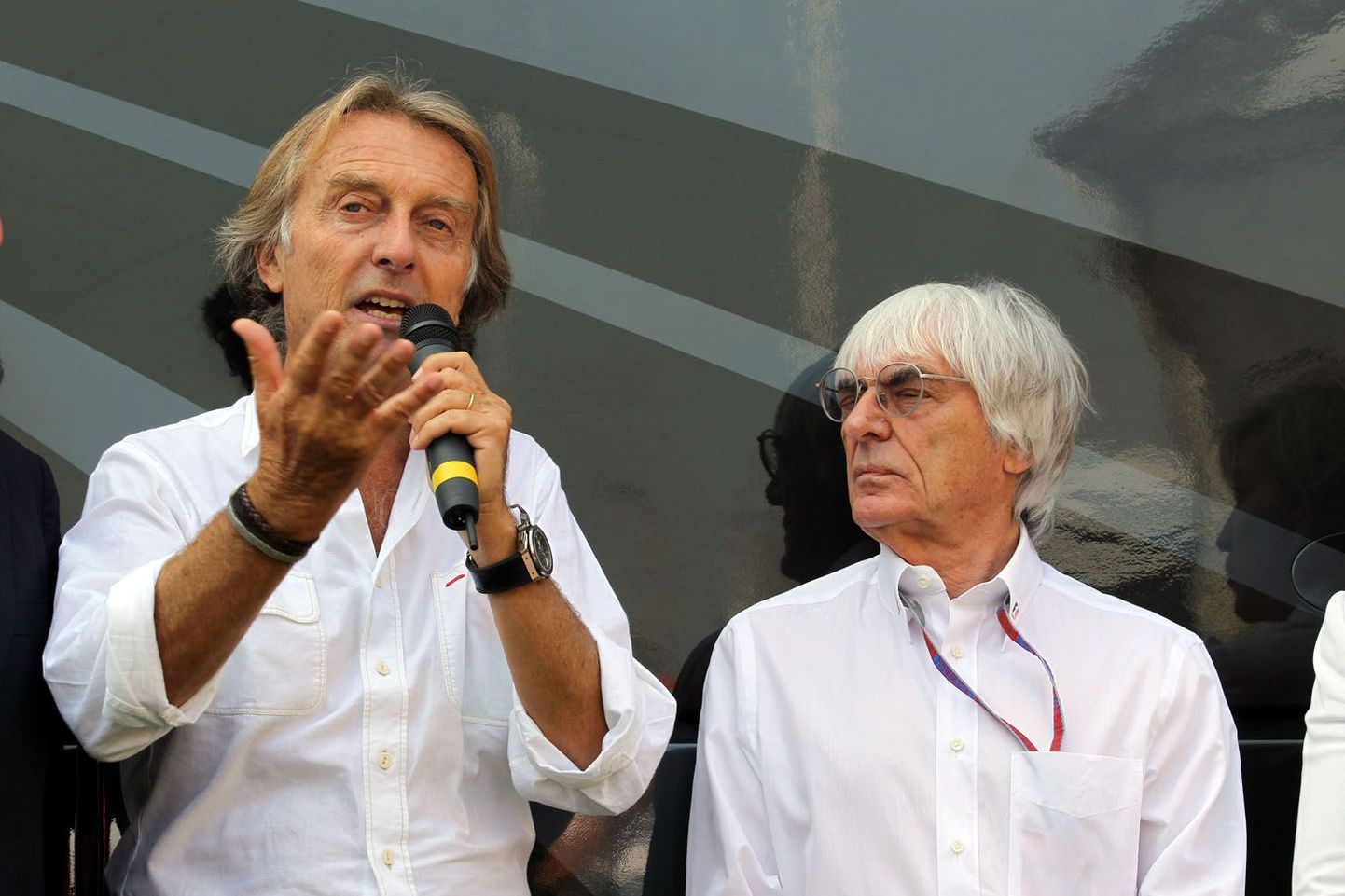 Luc di Montezemolo (vasakul) ja Bernie Ecclestone.