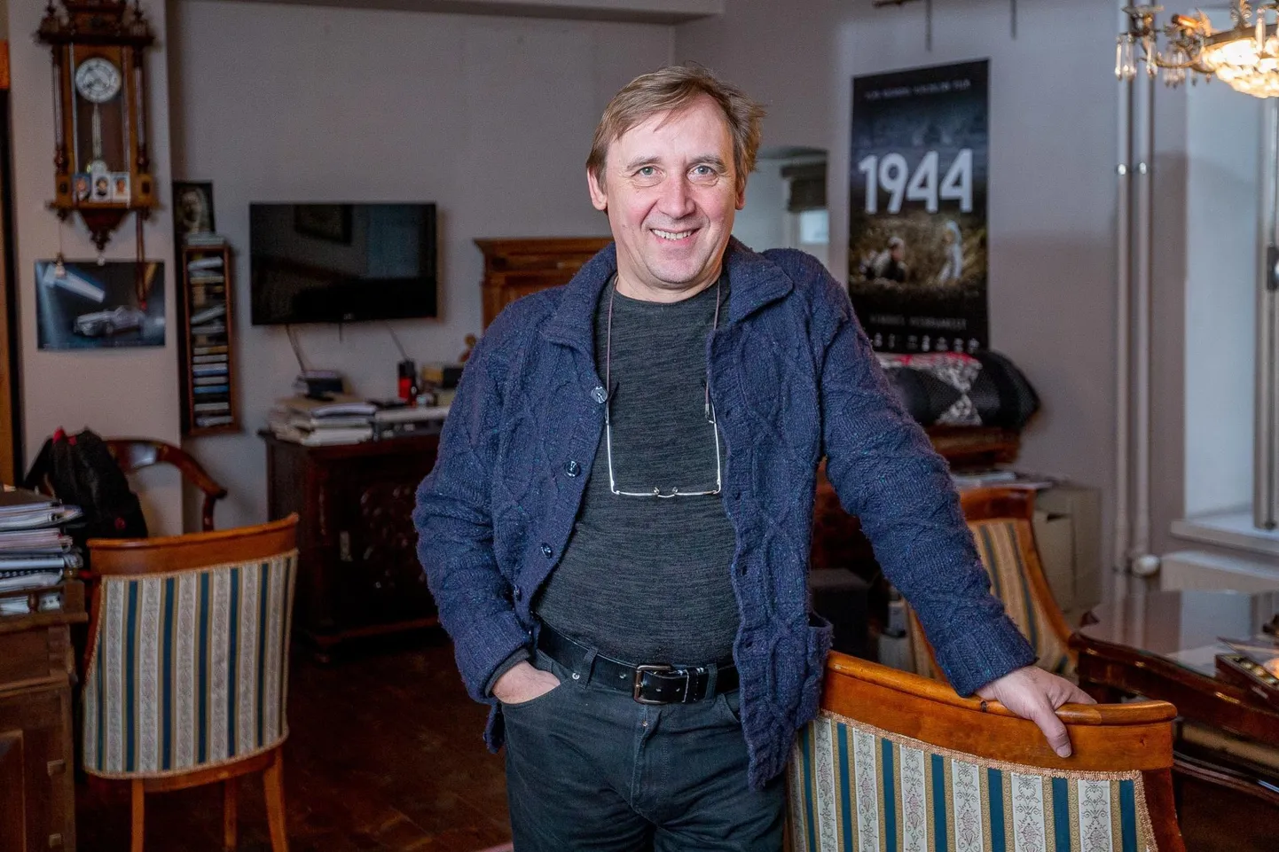 Elmo Nüganen oma kabinetis Tallinna Linnateatris.