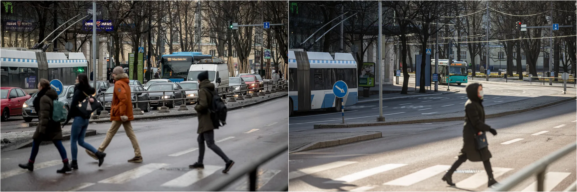 Koroonaviirus: Tallinn enne ja nüüd.