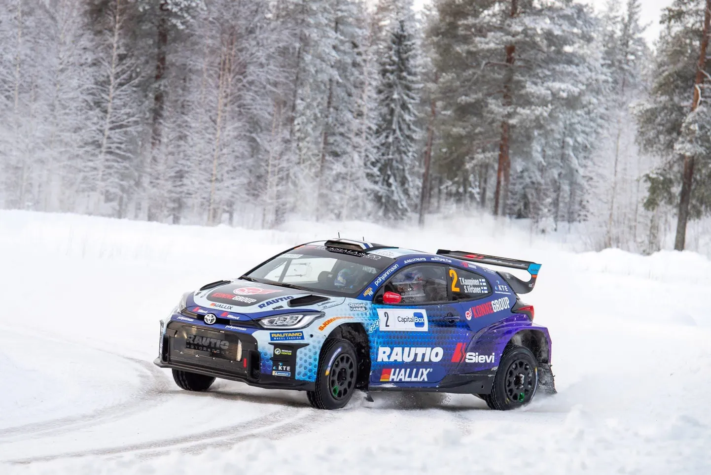 Tuukka Kauppinen ja Sebastian Virtanen võitsid Lapimaa ralli.