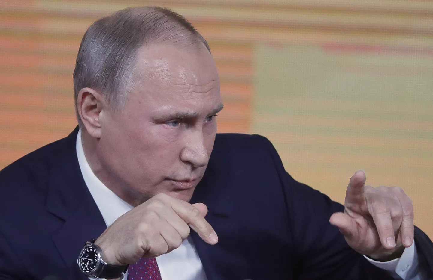 Venemaa president Vladimir Putin oma traditsioonilisel iga-aastasel pressikonverentsil.