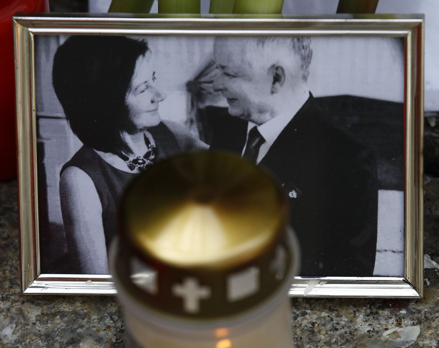 Poola endine president Lech Kaczyński ja tema naine Maria.
