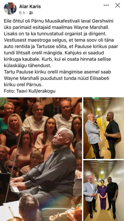 President Alar Karise sotsiaalmeedia postitus.