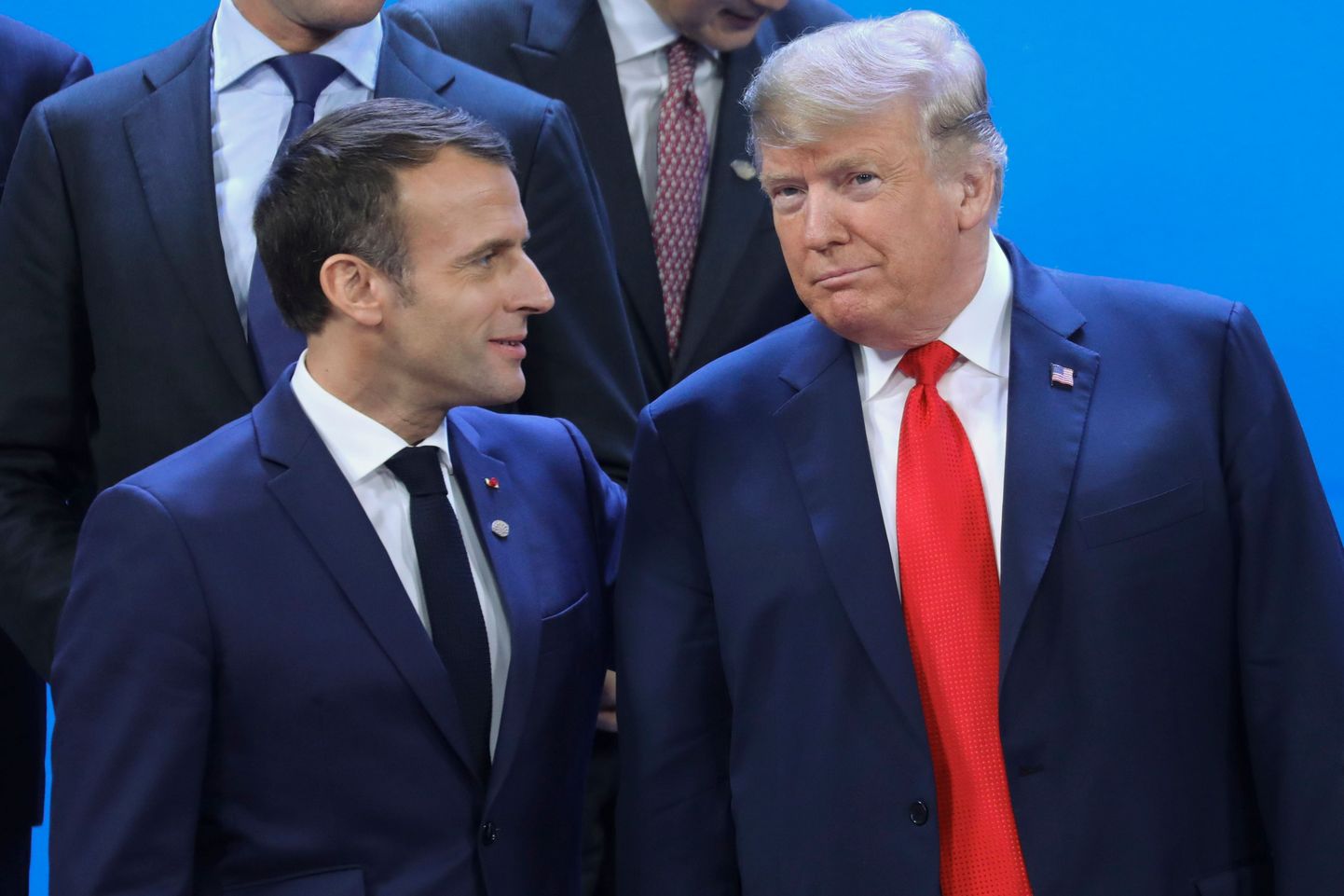 Prantsusmaa president Emmanuel Macron ja USA president Donald Trump.