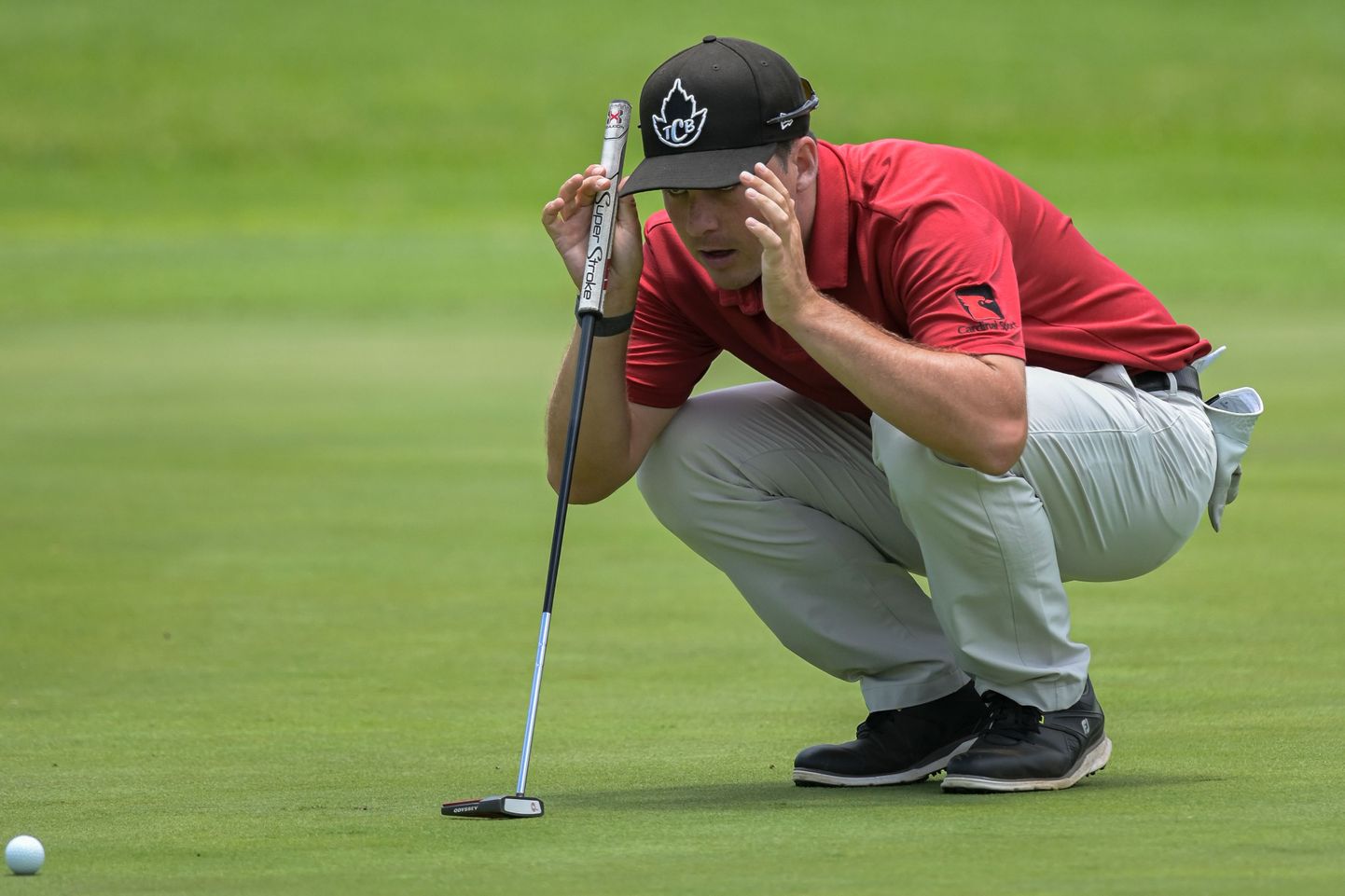 Kanadas golfimängija Aaron Cockerill SA Openil turniiri viimasel päeval...