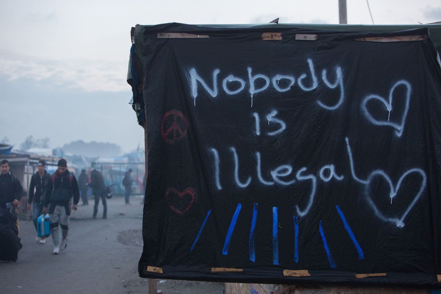 Põgenikelaager Calais's, Prantsusmaal.