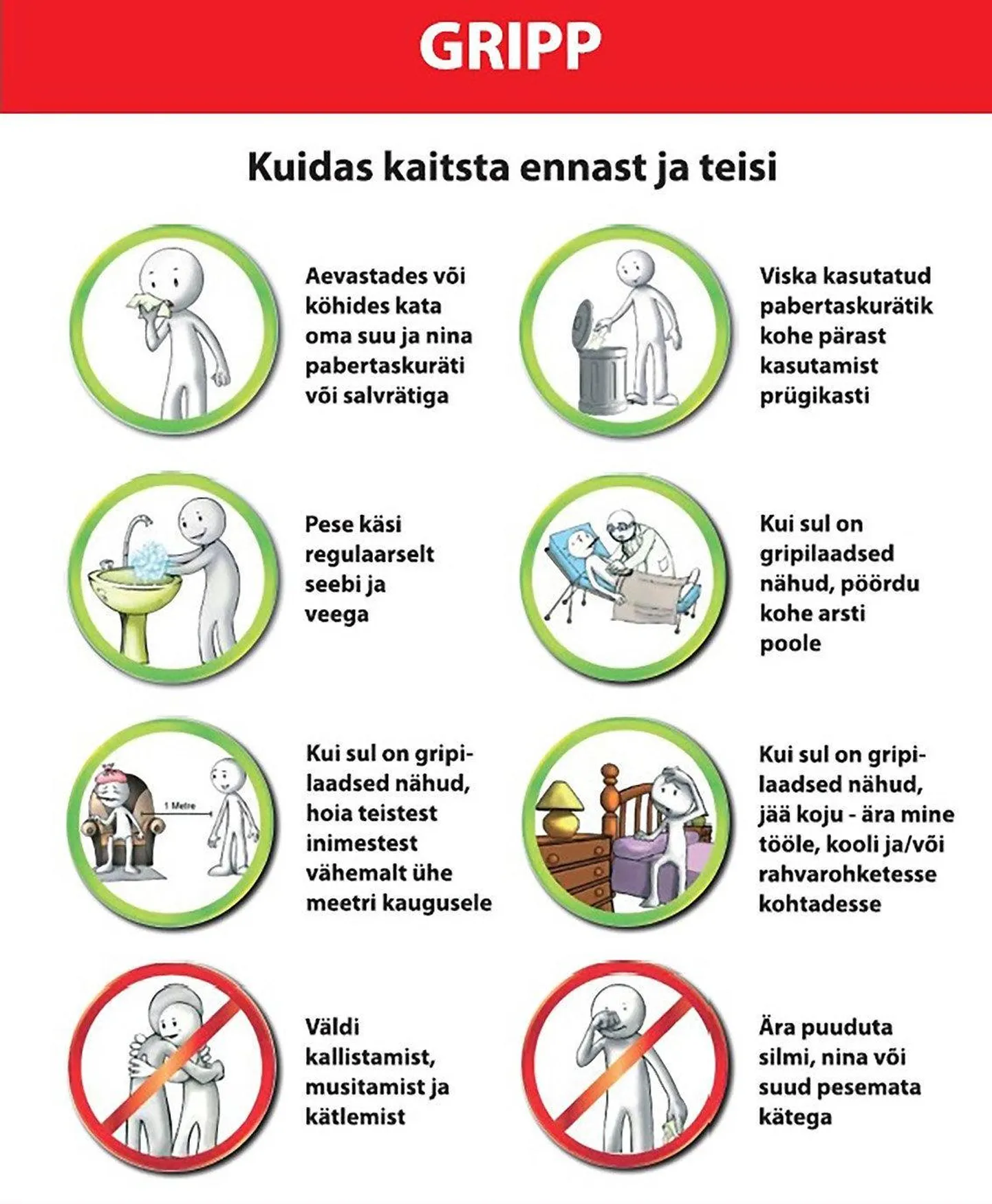 Nõuandeid gripi vältimiseks.