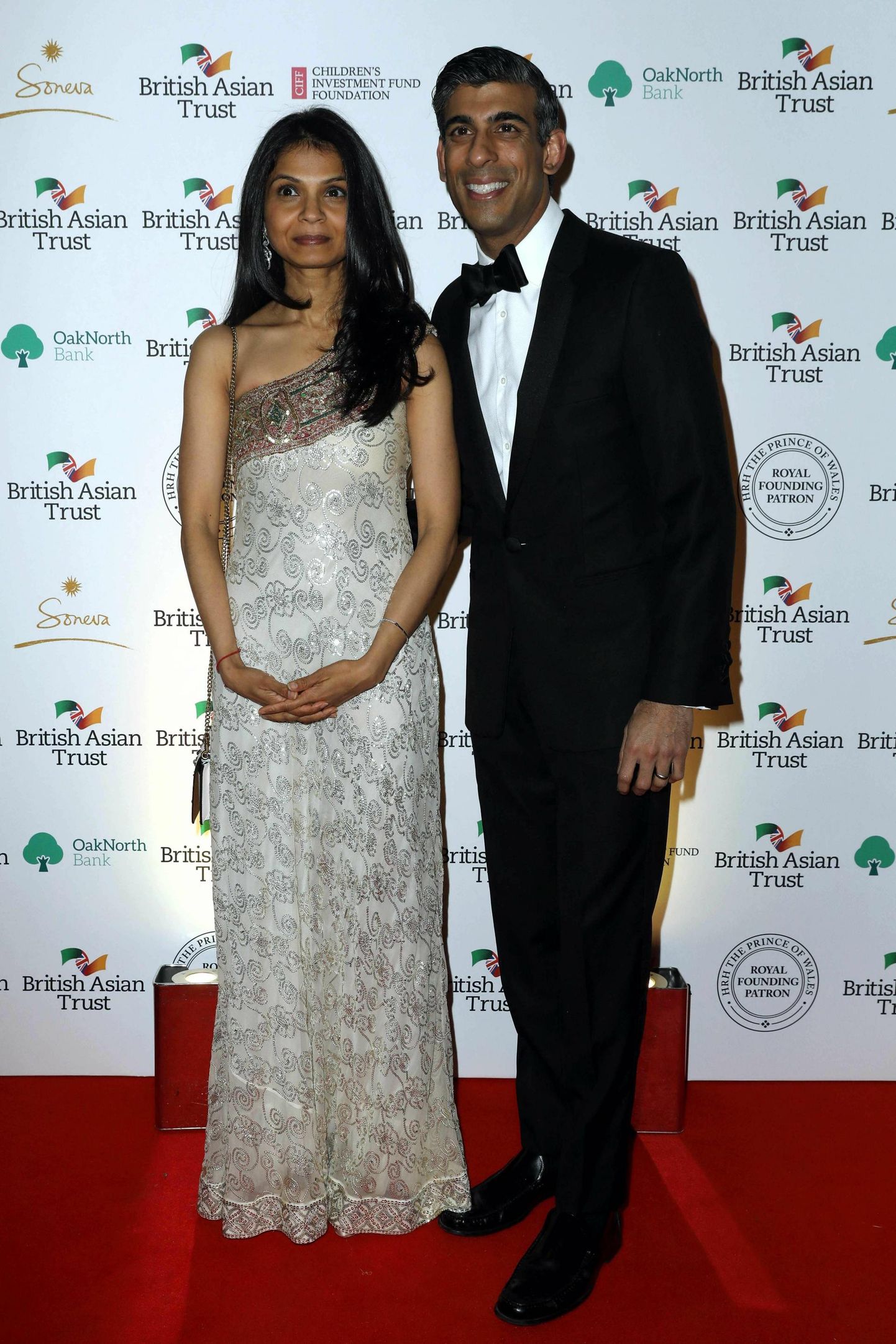 Ühendkuningriigi rahandusminister Rishi Sunak koos abikaasa Akshata Murtyga tänavu veebruari alguses Londonis Briti Aasia Fondi vastuvõtul. 