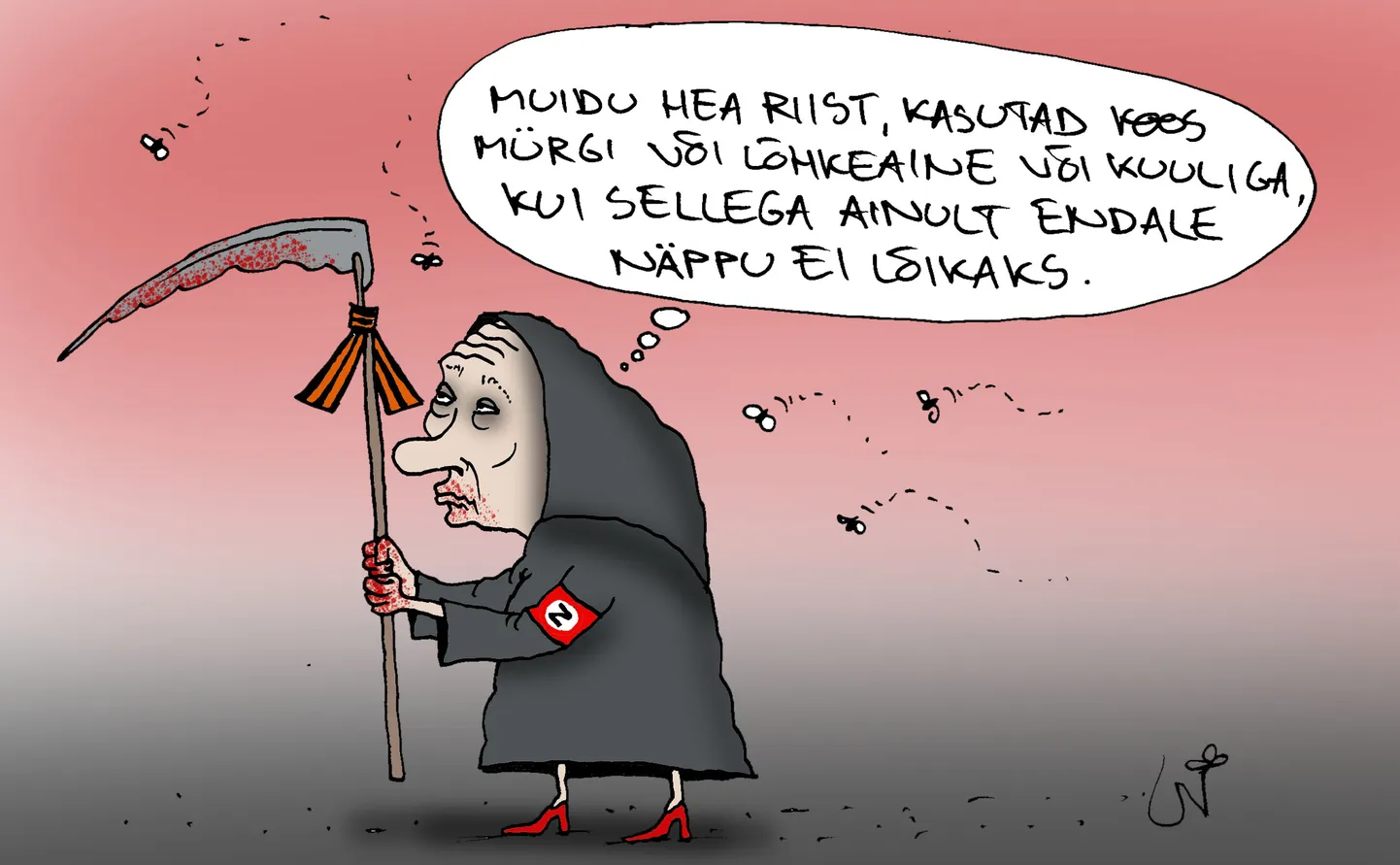 Urmas Nemvalts joonistab.