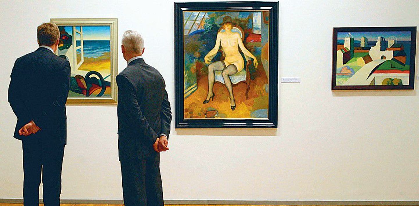 На выставке представлены восемь работ современного классика эстонской живописи Олева Субби, отмечающего на этой неделе 80-летие.