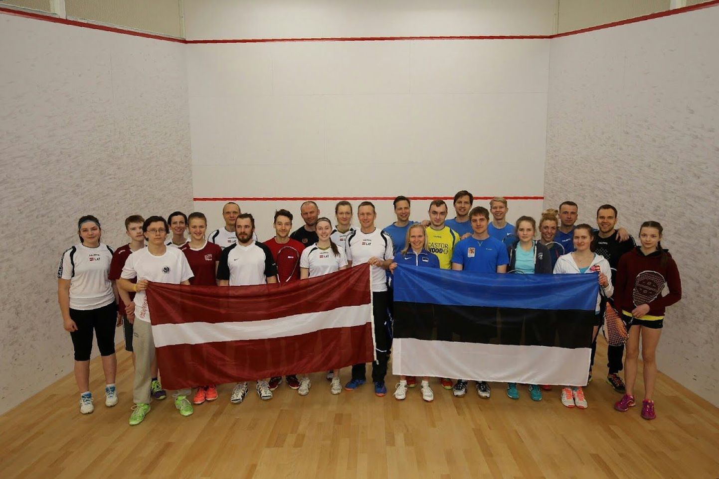 Eesti ja Läti squashi-koondised kohtusid Tallinnas.