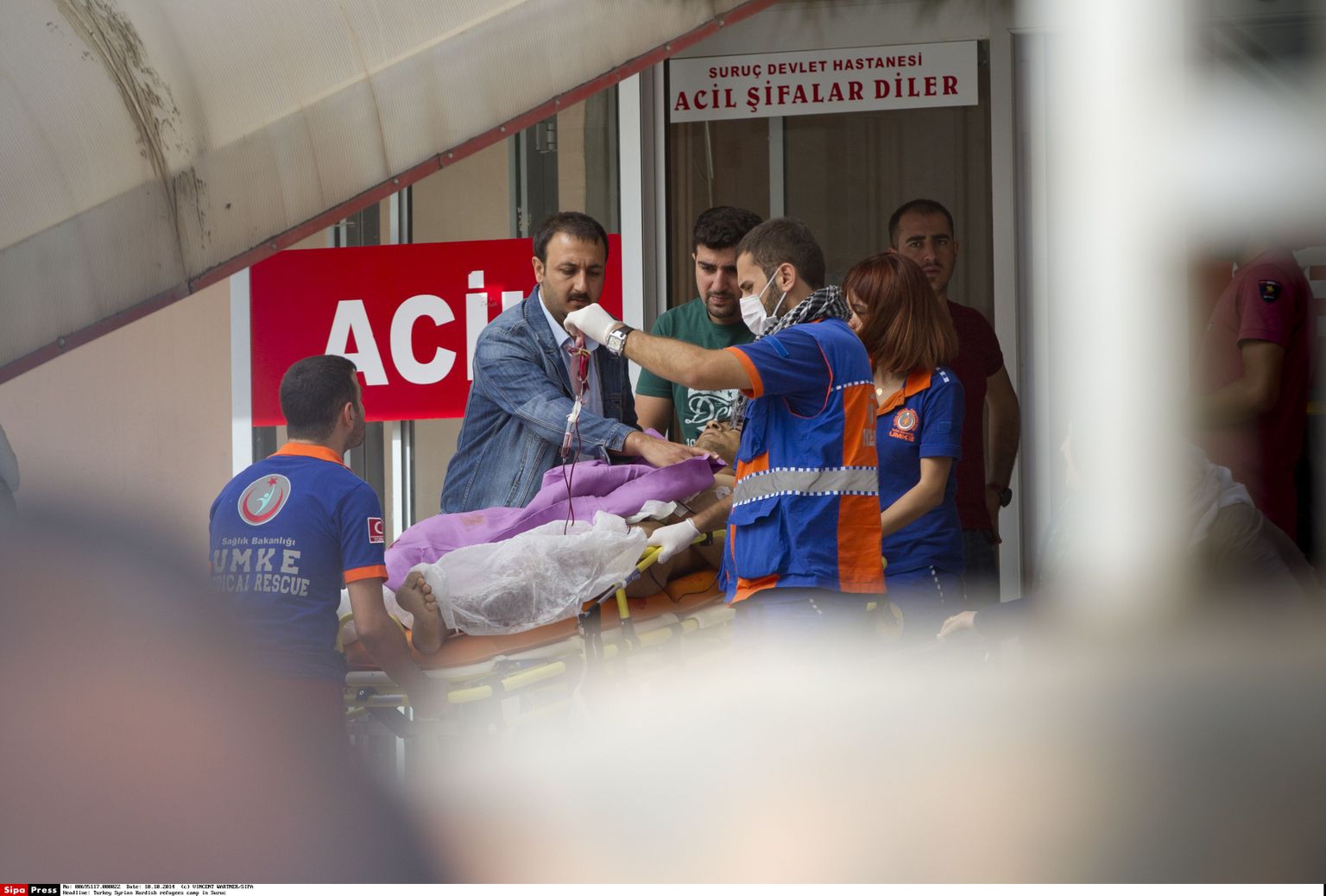Türgi haigla Surucis, kuhu toodi Süüria kurdidest võitlejad eelmisel kuul.
