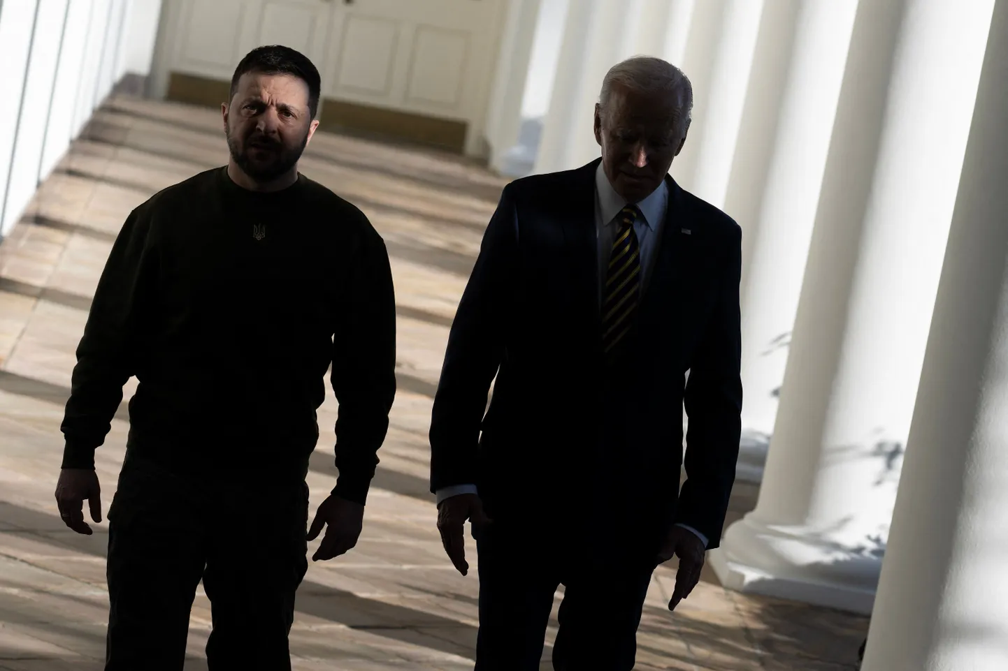 Ukraina president Volodõmõr Zelenskõi ja USA riigipea Joe Biden.