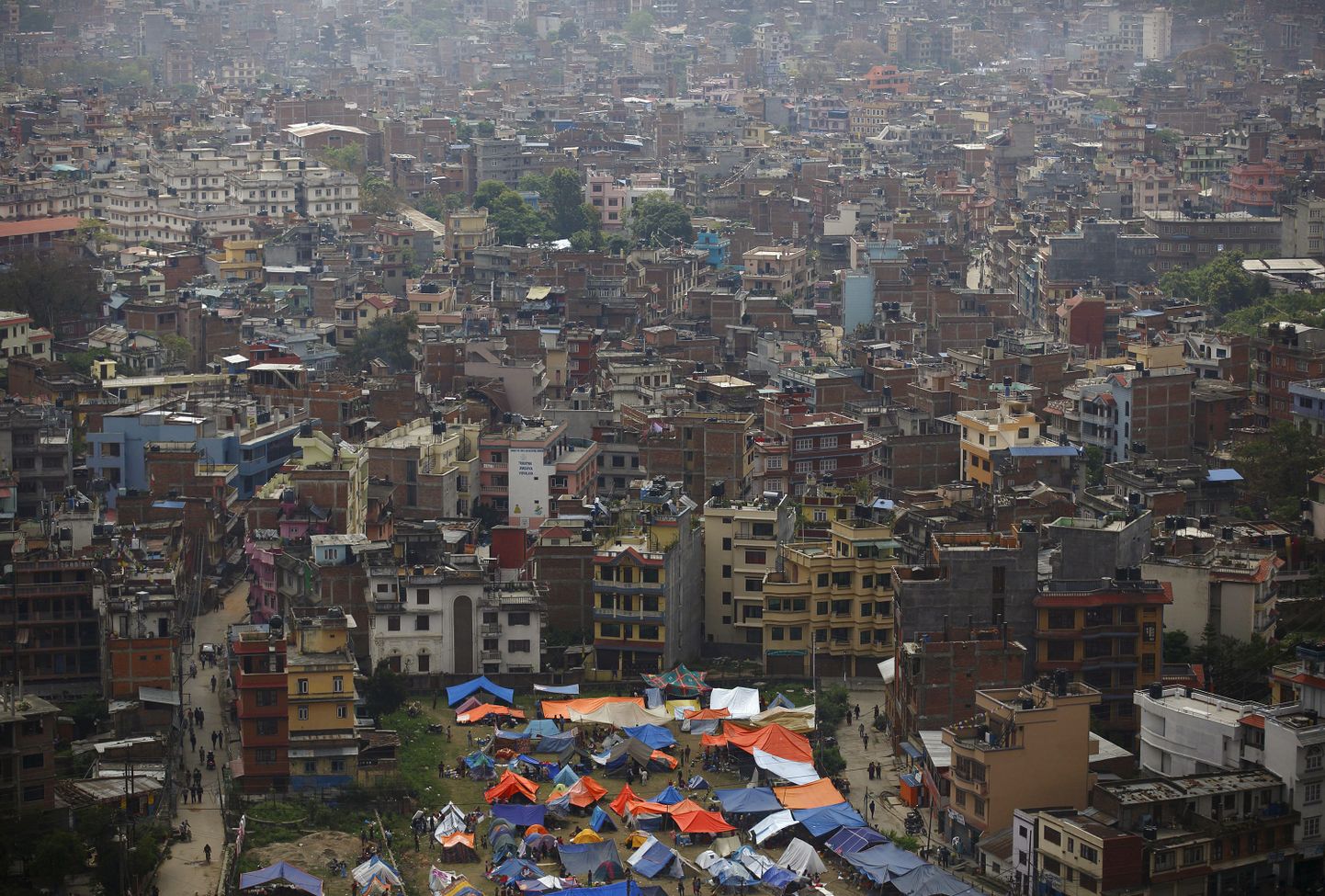 Ajutised telgid Katmandus pärast maavärinat