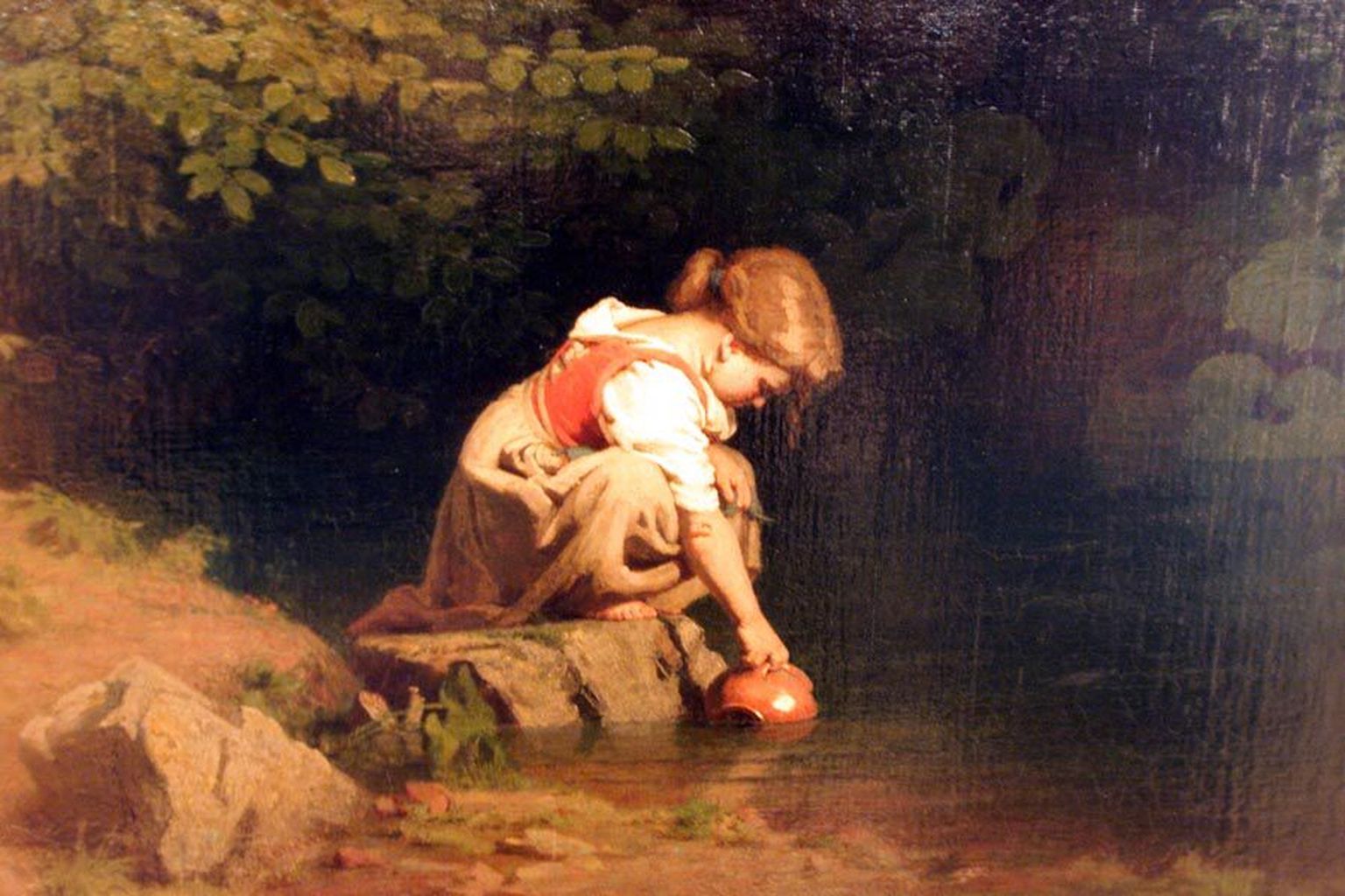 Johann Köler. Tütarlaps allikal. 1859–1861. Lõuend, õli.