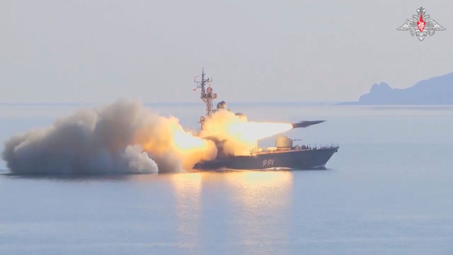 Venemaa kaitseministeeriumi video Vaikse ookeani laevastiku õppustest märtsis.