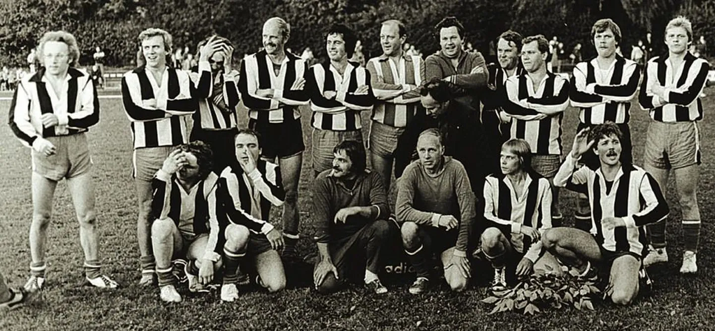 1980. aasta 22. septembril peetud matist võtsid osa (seisavad) Göran Raus, Are Eller, Toivo Kõster, Jaak Haamer, Oleg Pantsonik, Tarvo Villomann, Tiit Rääk, Toomas Uba, Raivo Suviste, Mati Härmatis ning (kükitavad, vasakult) Kalev Vapper, Tõnu Heintalu, Jaan Rõõmus, Ain Allas, Heiki Roots, Hillar Karm, Jaanus Nõgisto ja Ivar Murel.