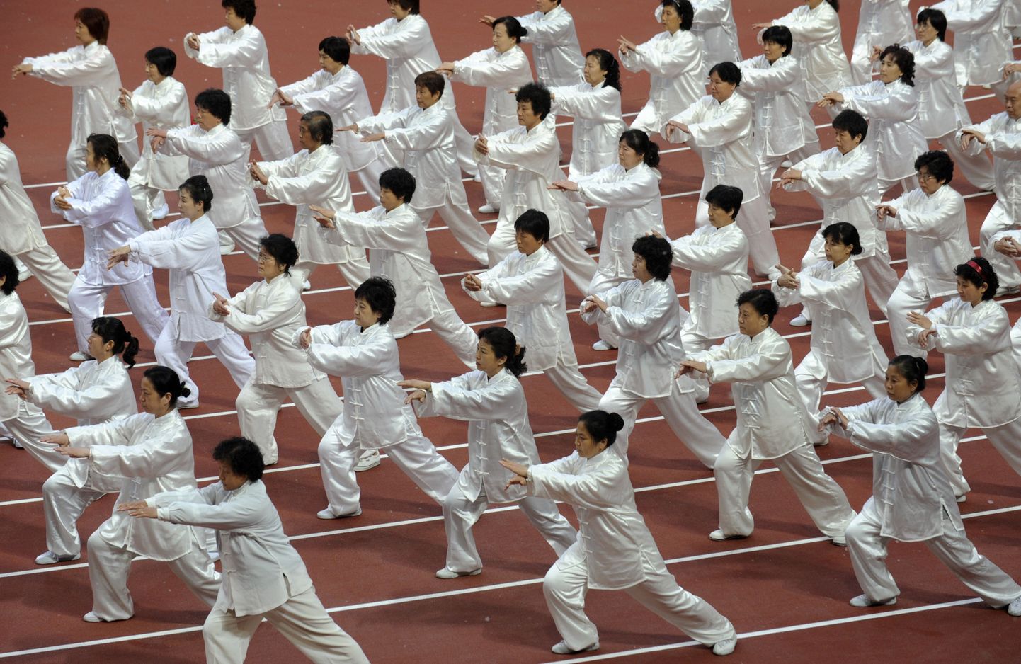 Tai chi harrastajate etteaste Pekingi olümpiamängudel