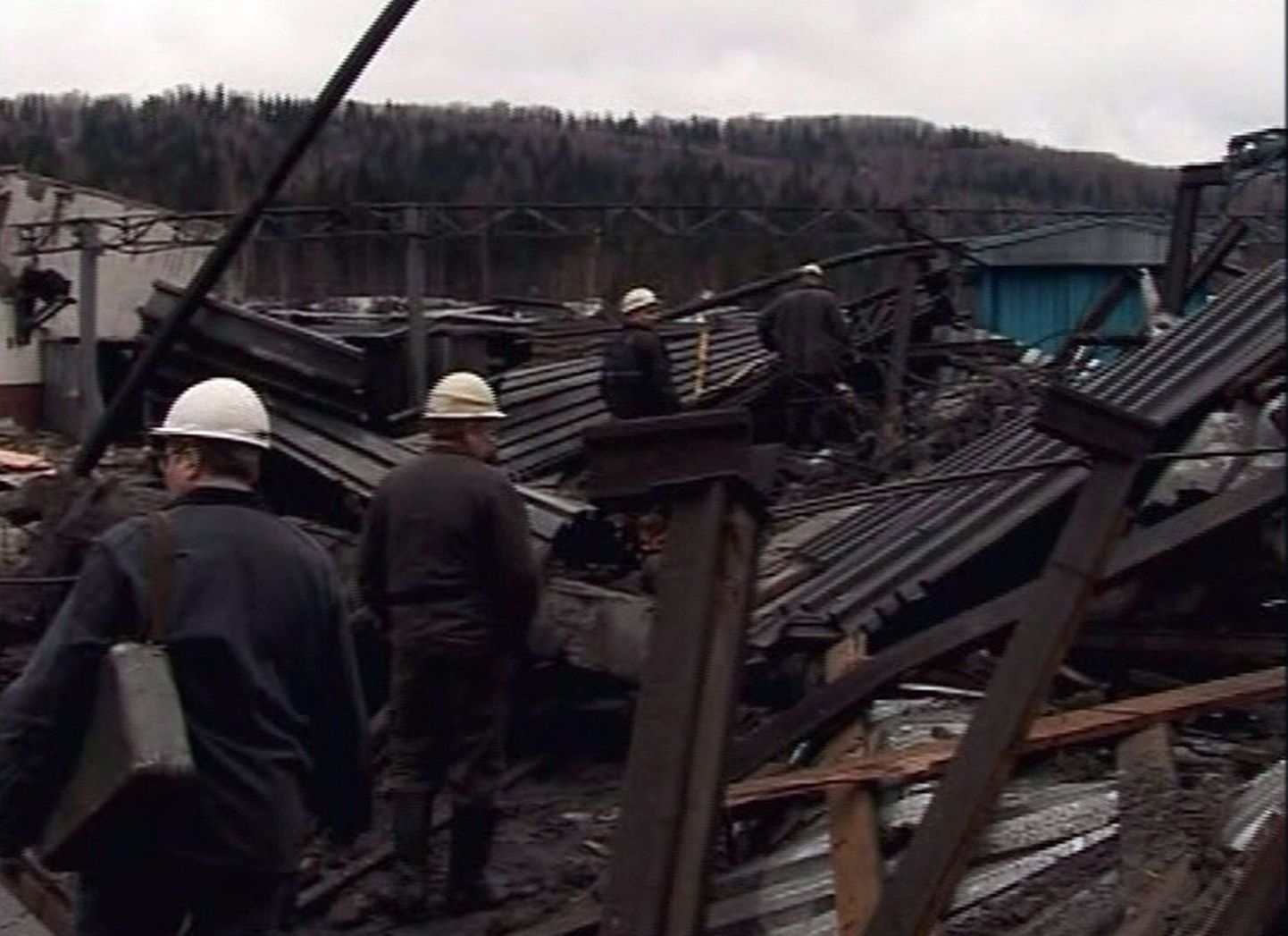 Raspadskaja söekaevandus pärast plahvatust.
