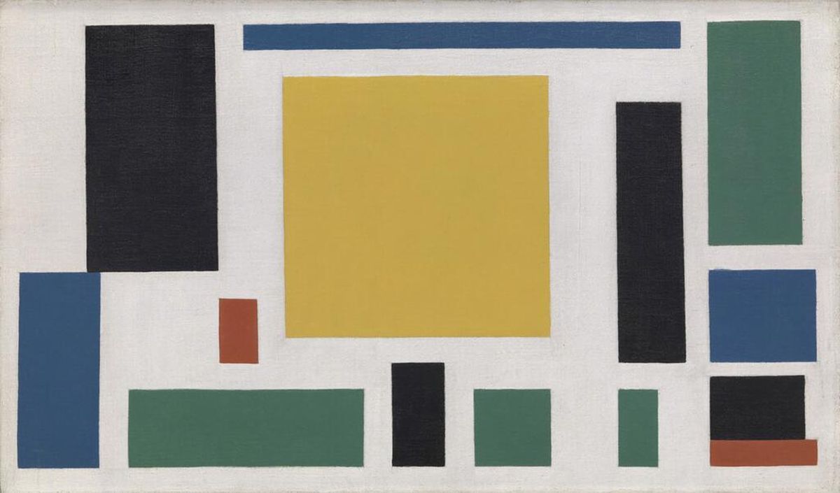Theo van Doesburgi abstraktne maal «Kompositsioon VIII (Lehm)», loodud umbes 1918. aastal.