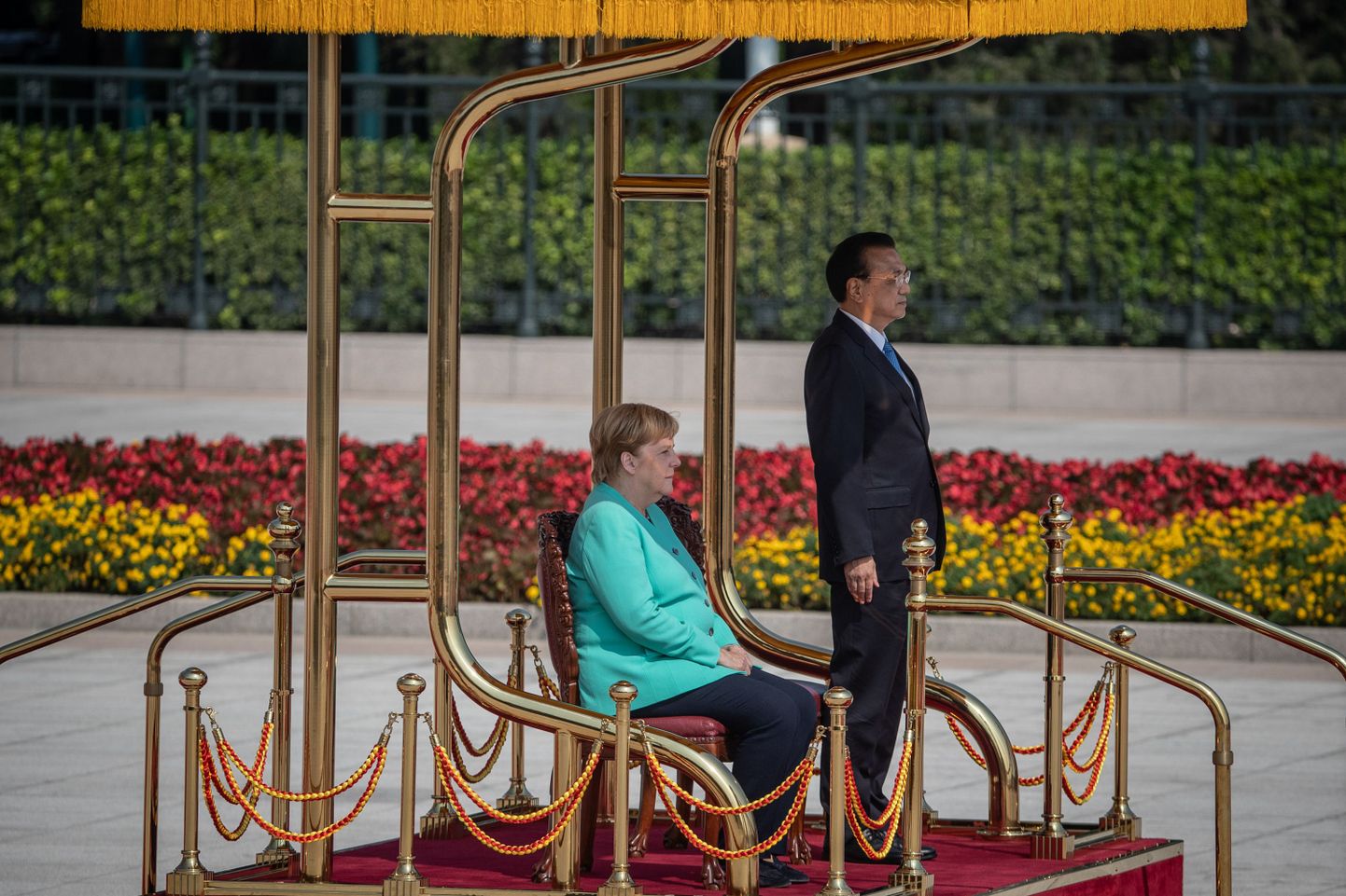 Канцлер ФРГ Ангела Меркель и премьер Госсовета КНР Ли Кэцян.