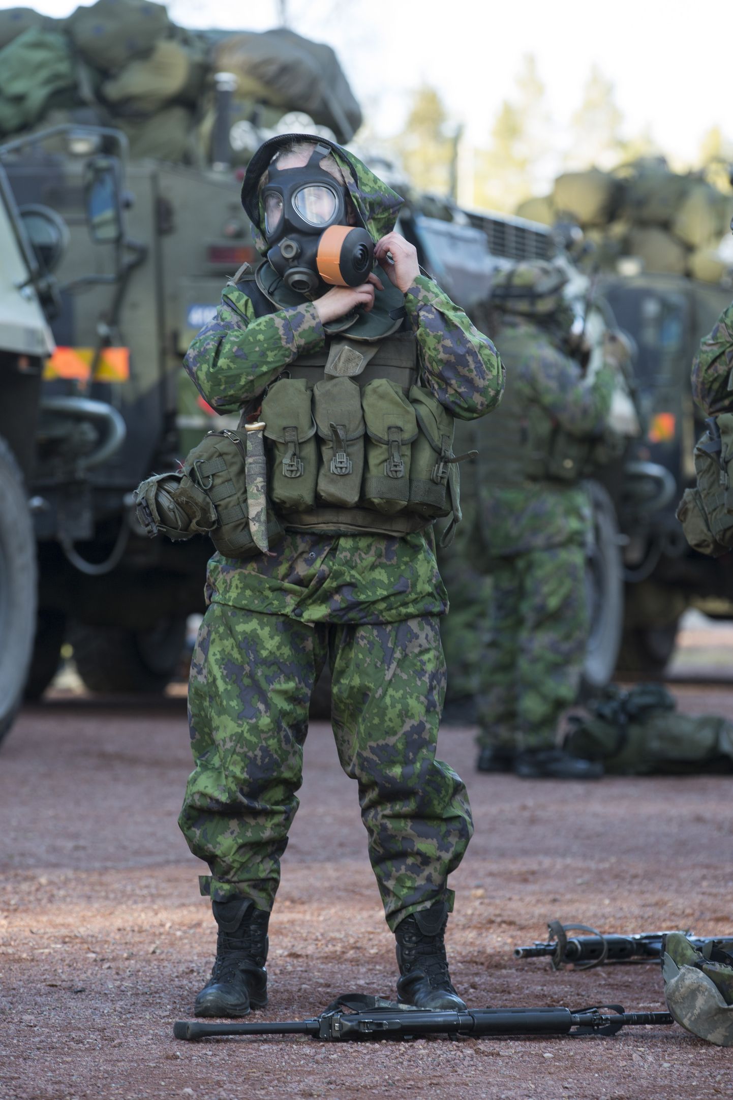 Soome kaitseväelane õppusel Trident Juncture.