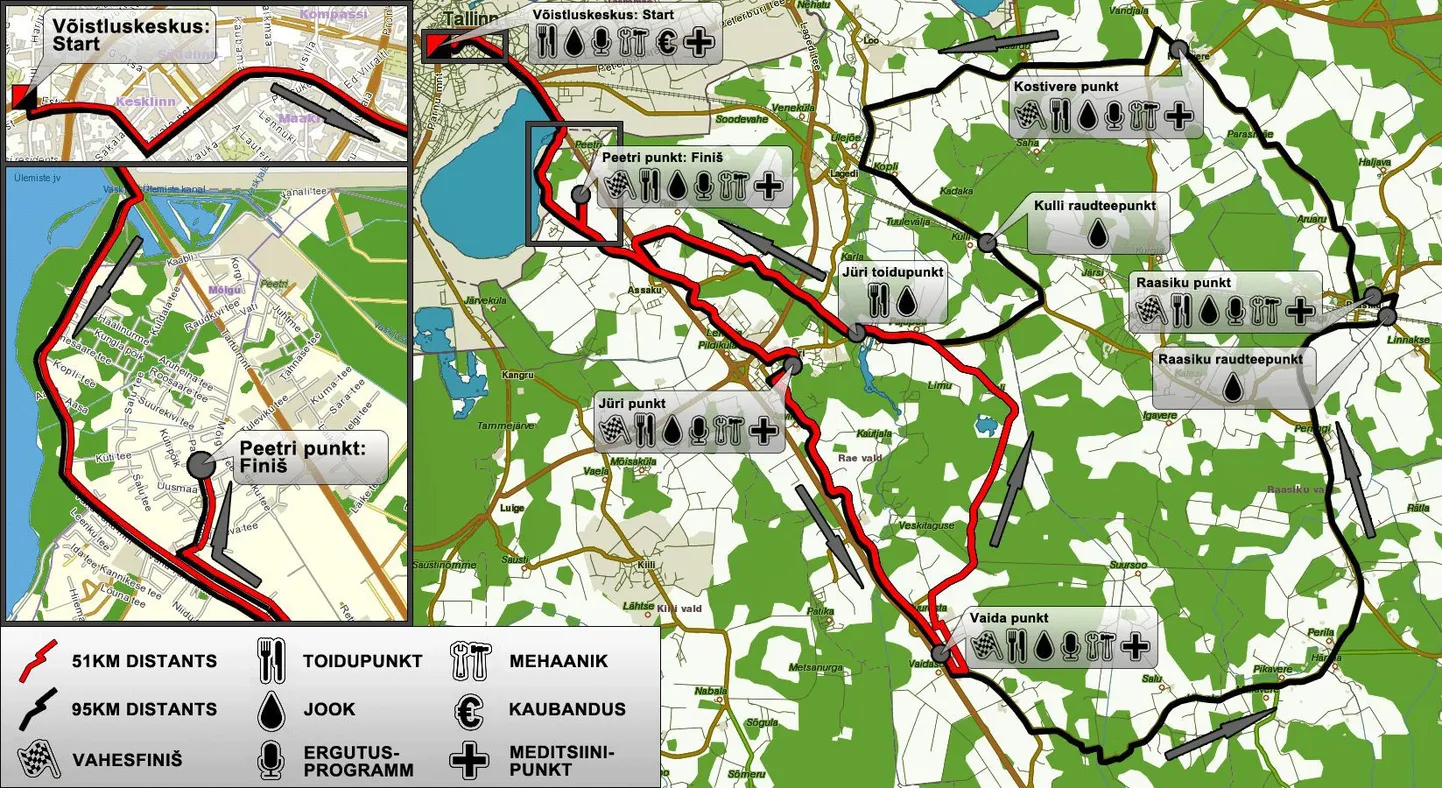 Tallinna Rahvasõidu võistlustrass.