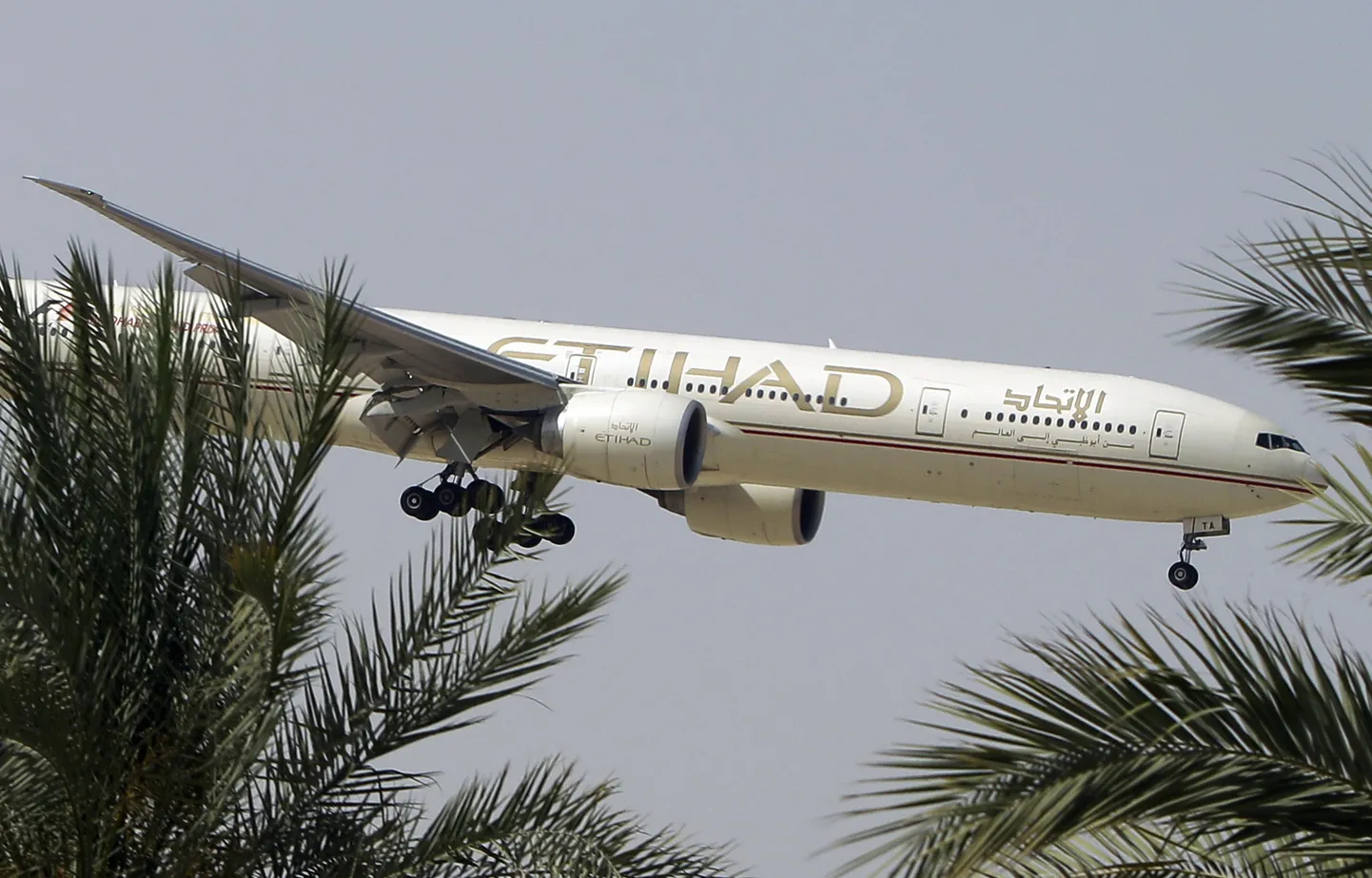 Etihad Airwaysi lennuk maandumas.