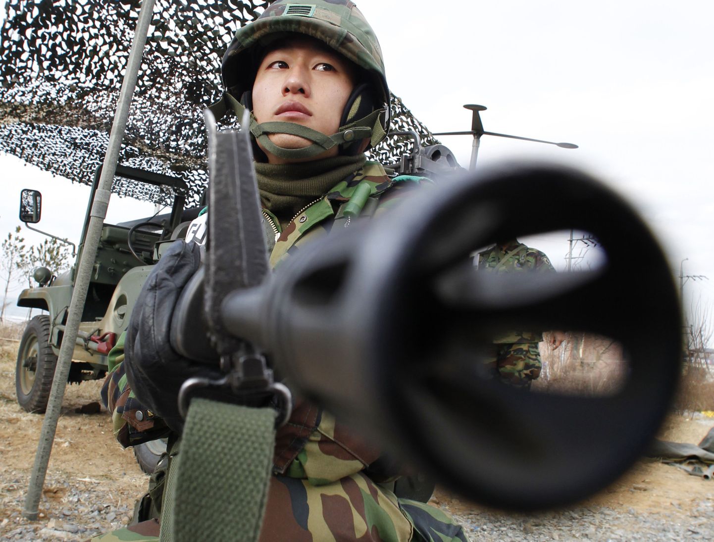Korea Vabariigi sõdur USA-Lõuna-Korea ühisõppustel.