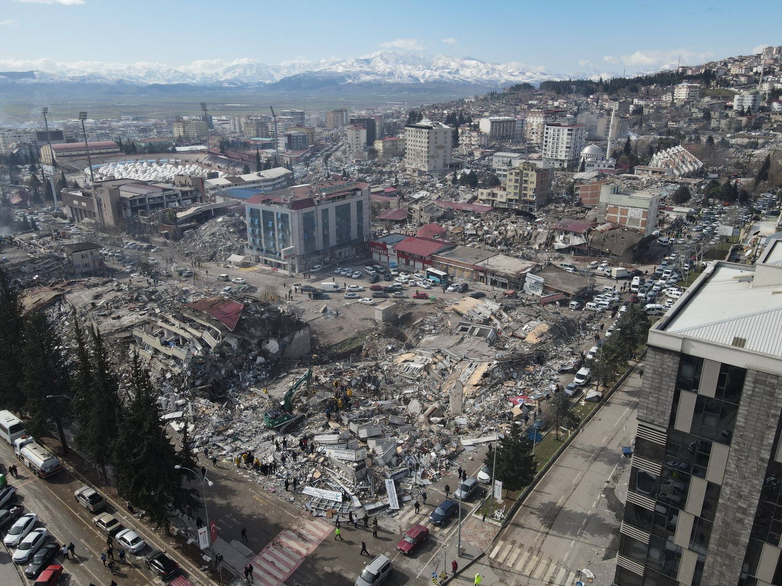 Maavärina purustused Türgis Kahramanmaraşi provintsis.