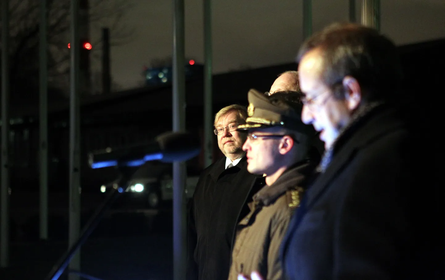 USA ja Poola liitumistseremoonia NATO küberkaitse kompetentsikeskuses. Kaitseminister Mart Laar liputseremoonial.