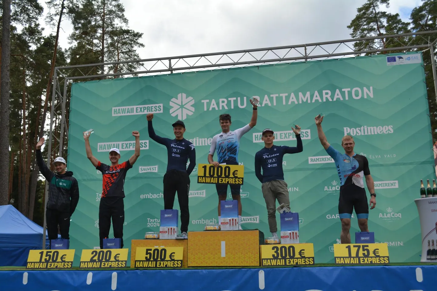 Põhisõidu kuus paremat: Artjom Köster (vasakult), Gert Jõeäär, Oskar Nisu, Gleb Karpenko, Gert Kivistik ja Taavi Kannimäe