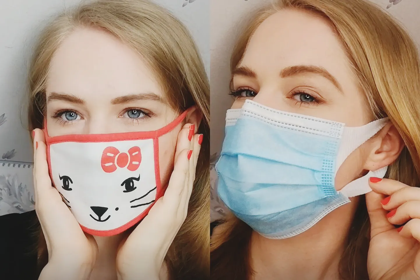 Puuvillane ja kirurgiline kaitsemask