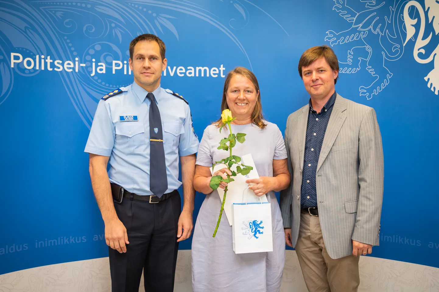 Lastelaulude-konkurss PPA peadirektor Elmar Vaher, Tiina Kivimäe ja PPA orkestri dirigent ning konkursi žürii liige Hando Põldmäe Põldmäe.