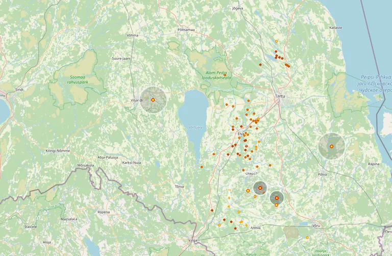 Äikese trajektoor kell 16.30.