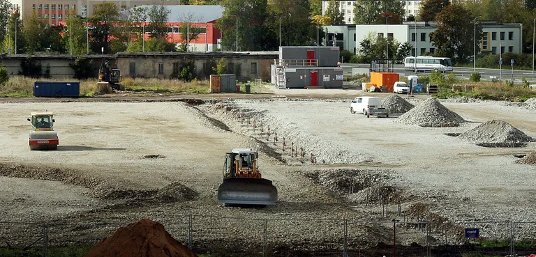 Tulevase pargikeskuse ehitus algas tänavu mai lõpus. PEETER LILLEVÄLI