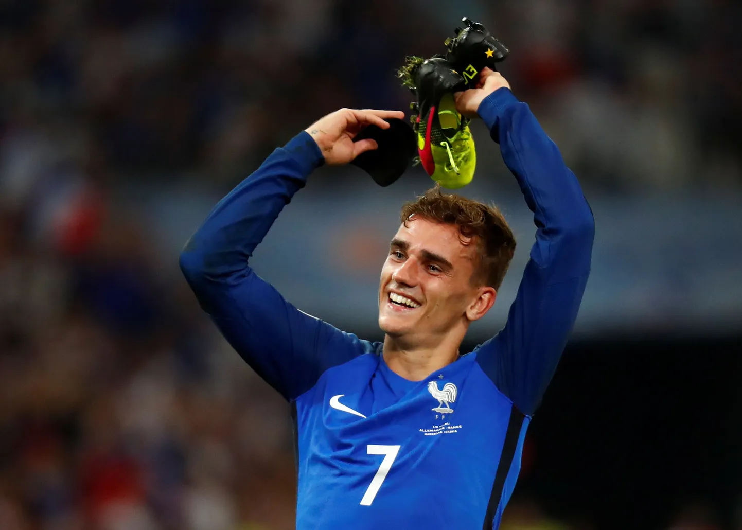 Griezmann tähistamas finaali jõudmist.