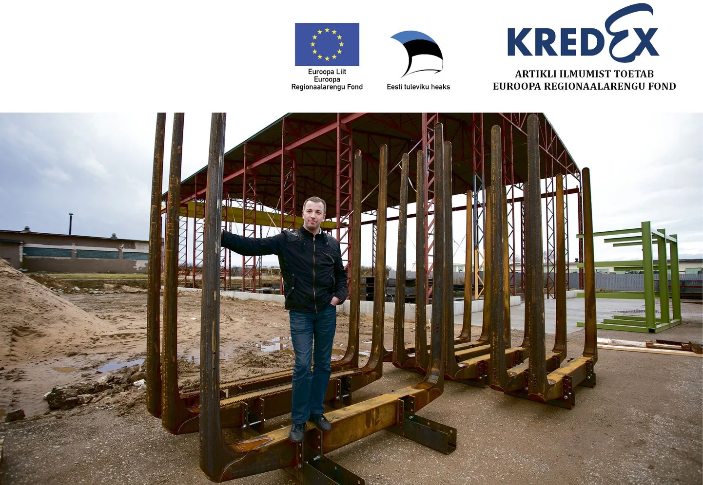 Kuigi suurem osa Estrus Steel OÜ toodangust (pildil metsaveohaagiste koormapostid) läheb piiri taha, ei ole selga keeratud ka kohalikele klientidele, kinnitab ettevõtte omanik Timmo Major.