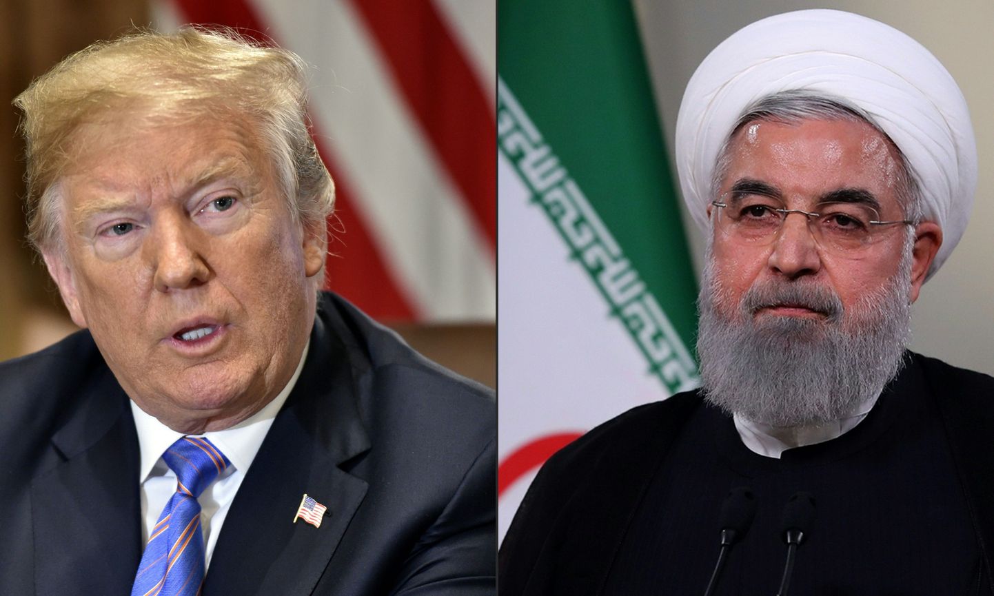 Donald Trump (vasakul) ja Hassan Rouhani.