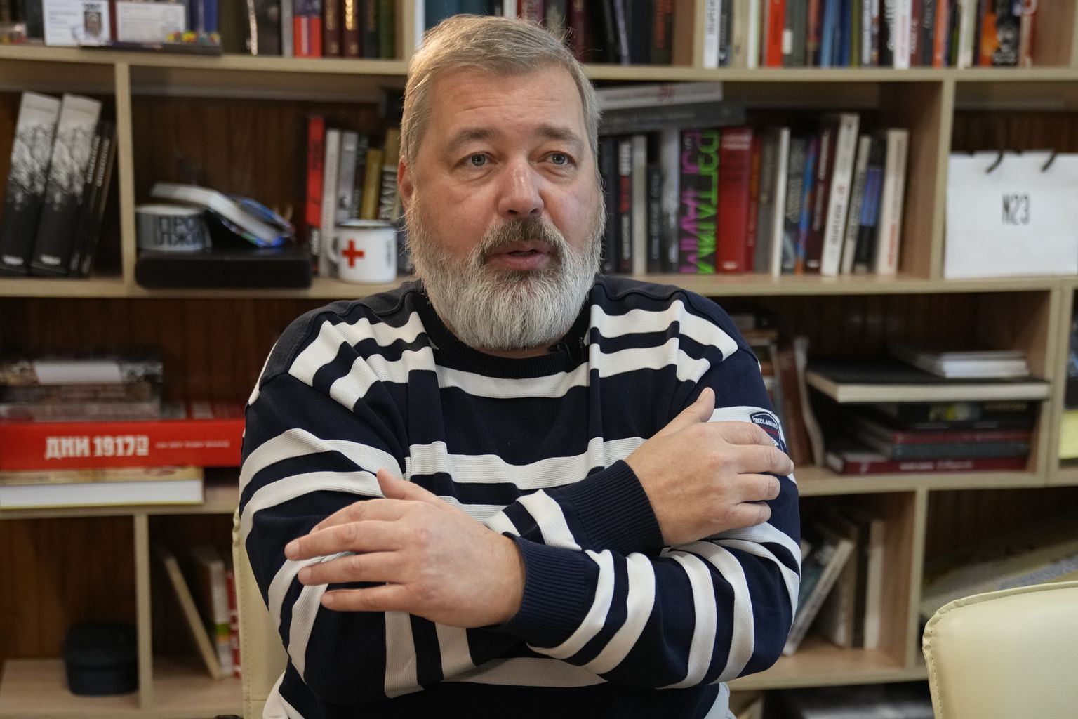 Rahupreemia pälvinud Novaja Gazeta peatoimetaja Dmitri Muratov.