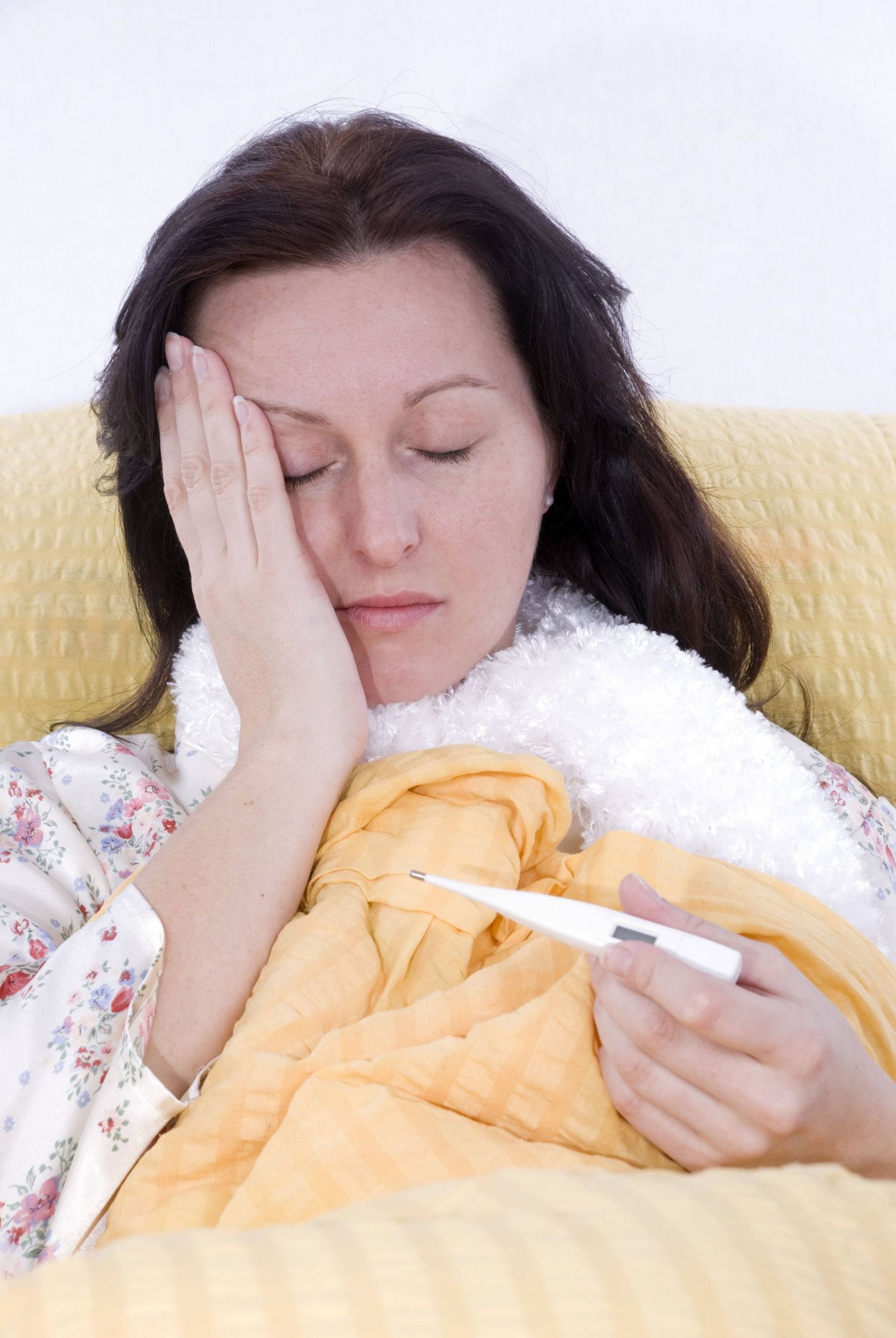 Gripile on iseloomulik haiguse äkiline algus, kõrge palavik ja lihasvalu.