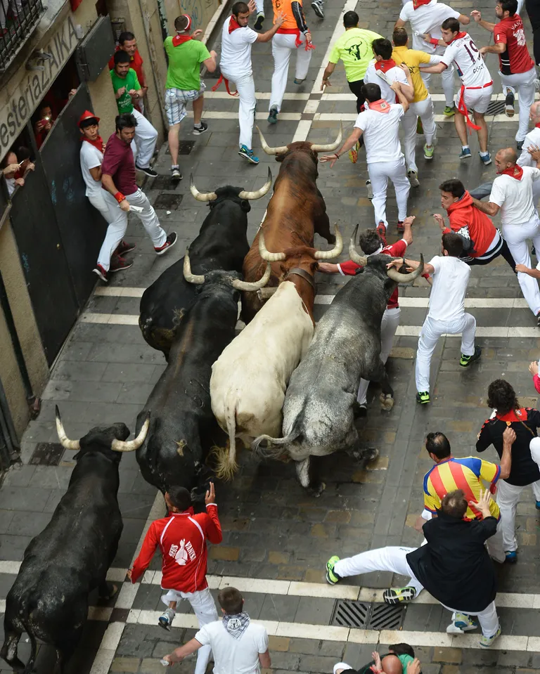 Hispaania San Fermini Pamplona härjajooks