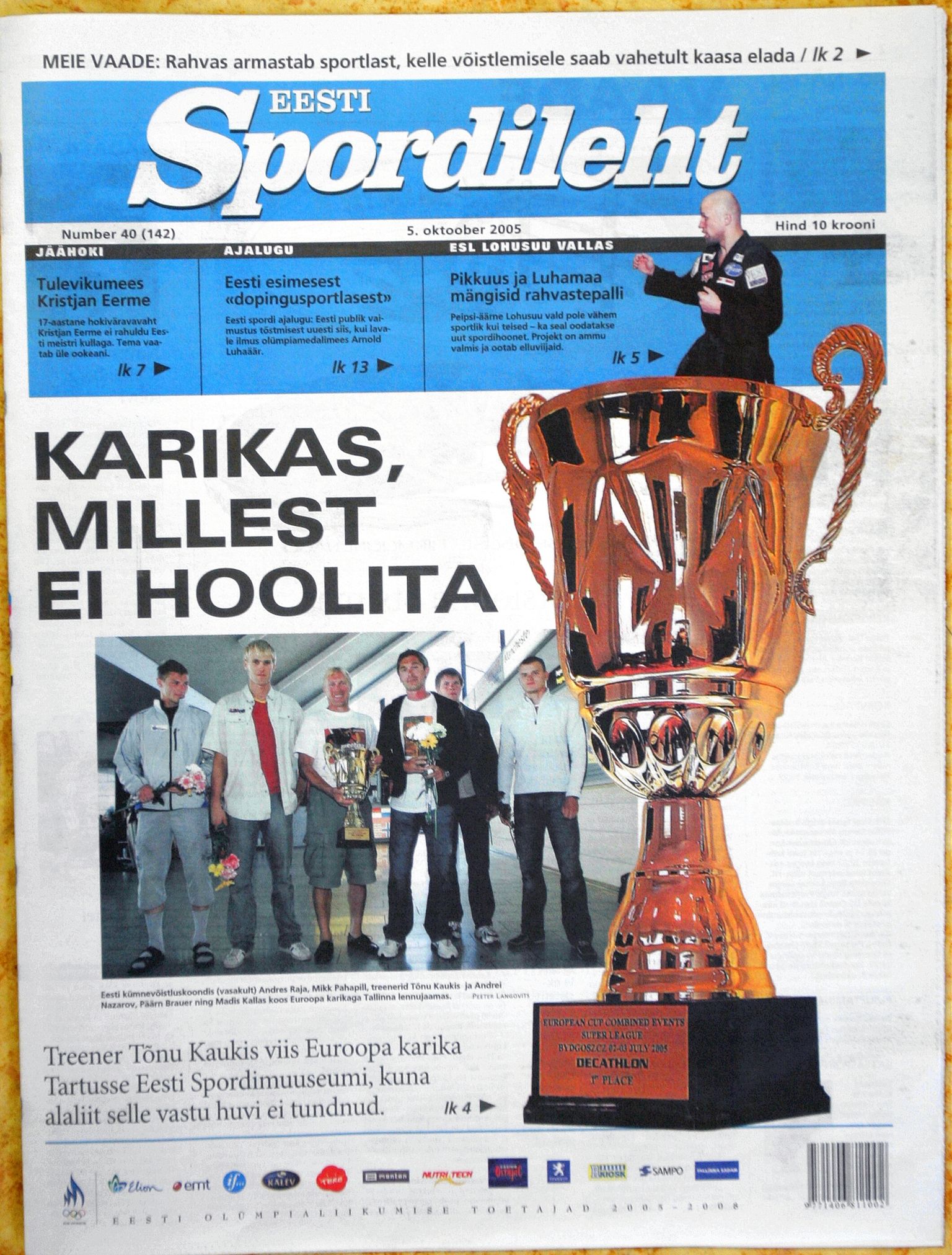 Spordileht aastast 2005.