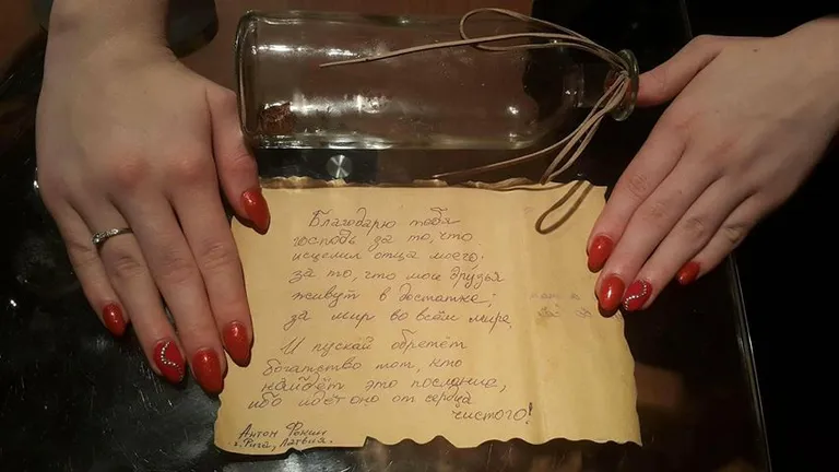 Lätist teele pandud pudelikiri jõudis Valgeranda.